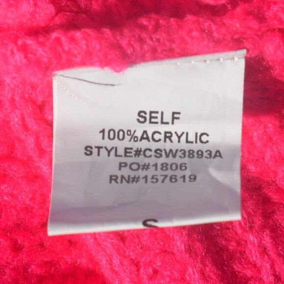 Sweater V-Neck Size Small Bright Pink Cloud Ten - Picture 8 of 8